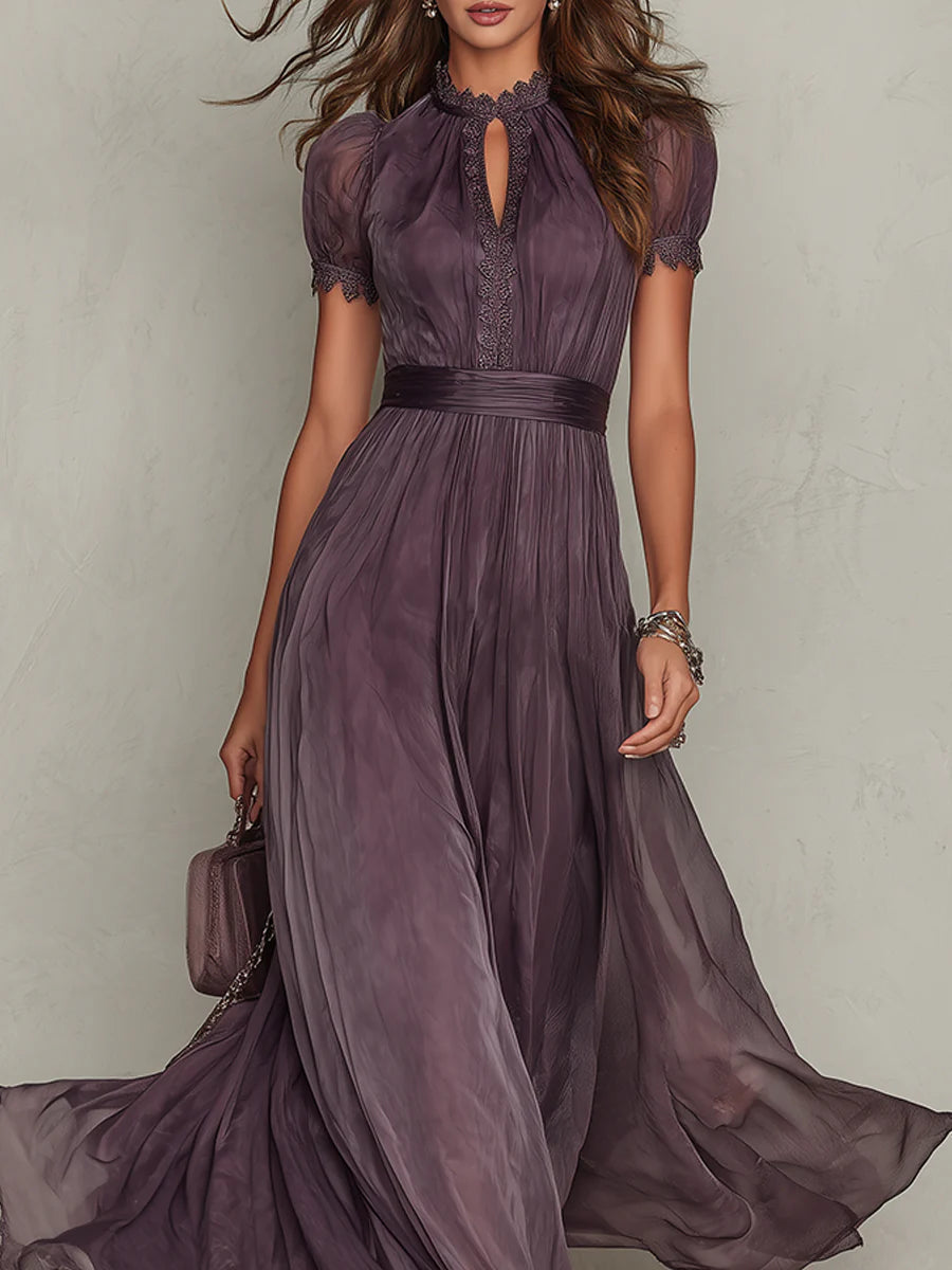 Julie | Abito Lungo In Chiffon