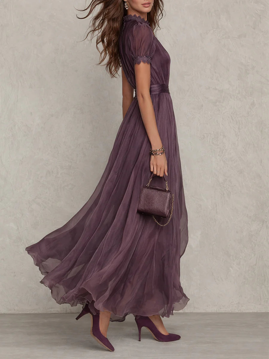 Julie | Abito Lungo In Chiffon