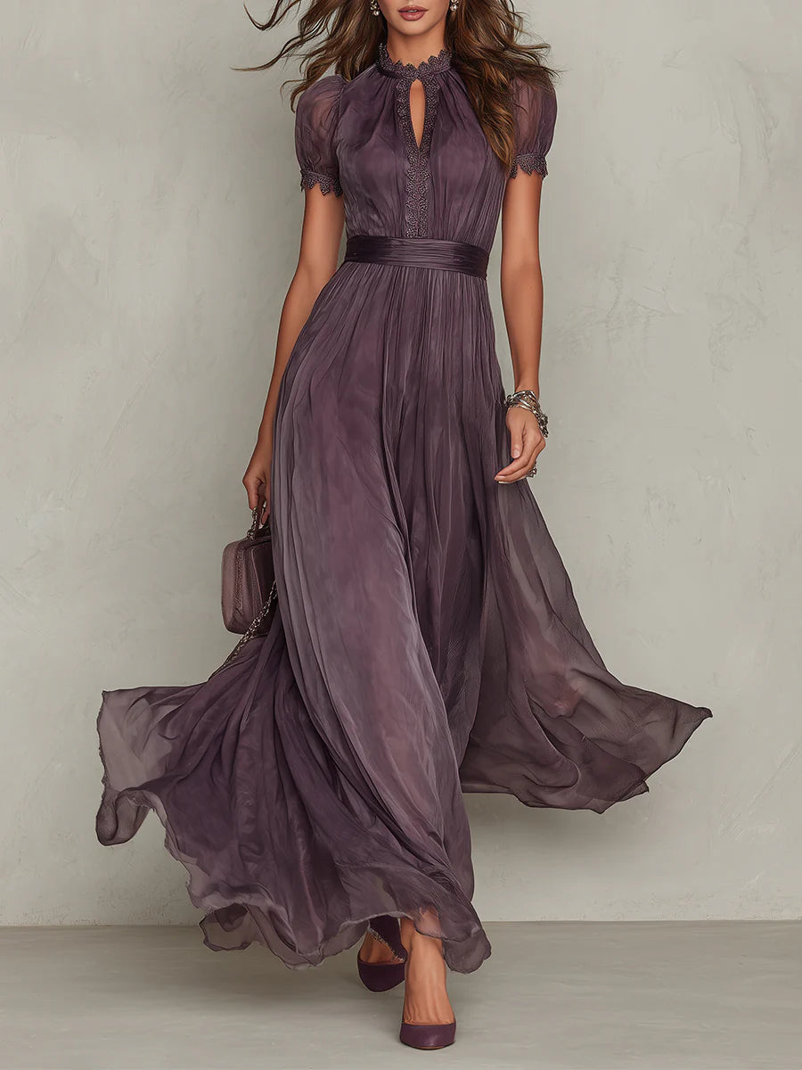 Julie | Abito Lungo In Chiffon